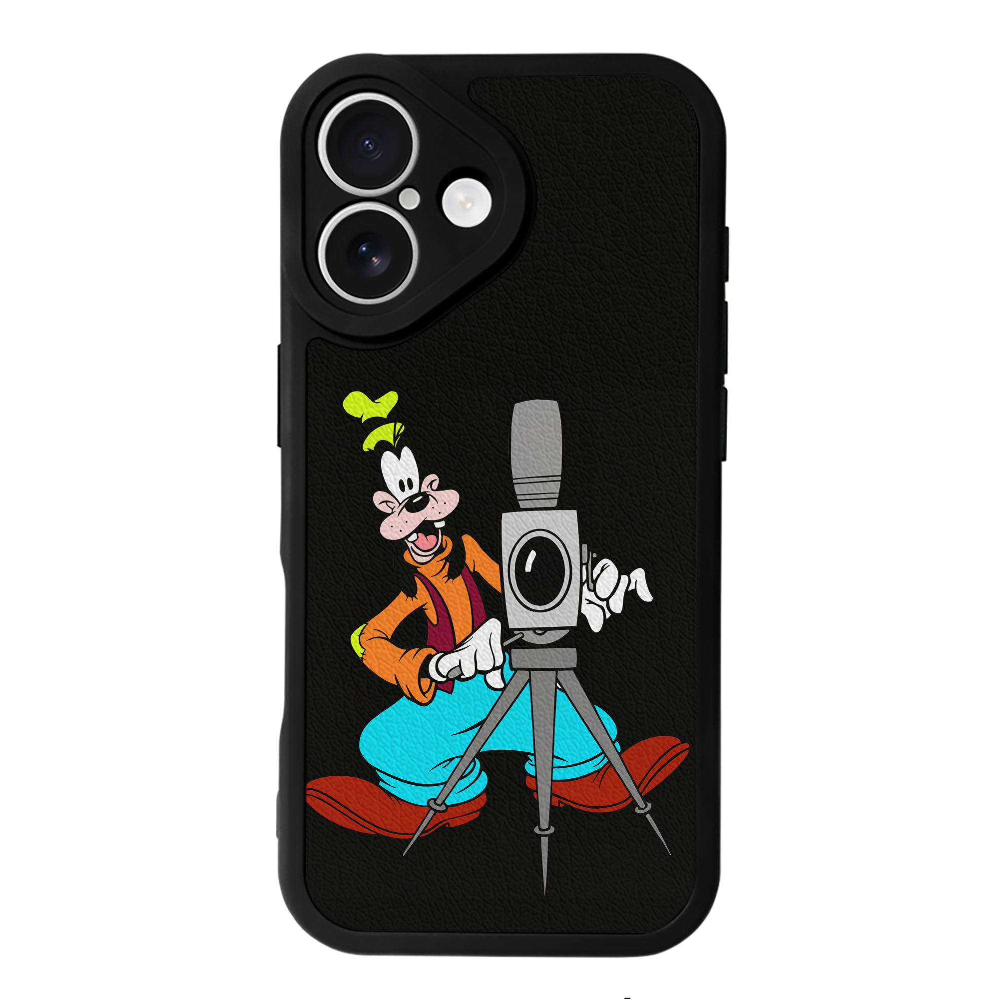 （画像用） ミッキーマウス Mickey Mouse 【iPhone 16シリーズ対応】シリコンスマホケース（レザー調） 材質：シリコン